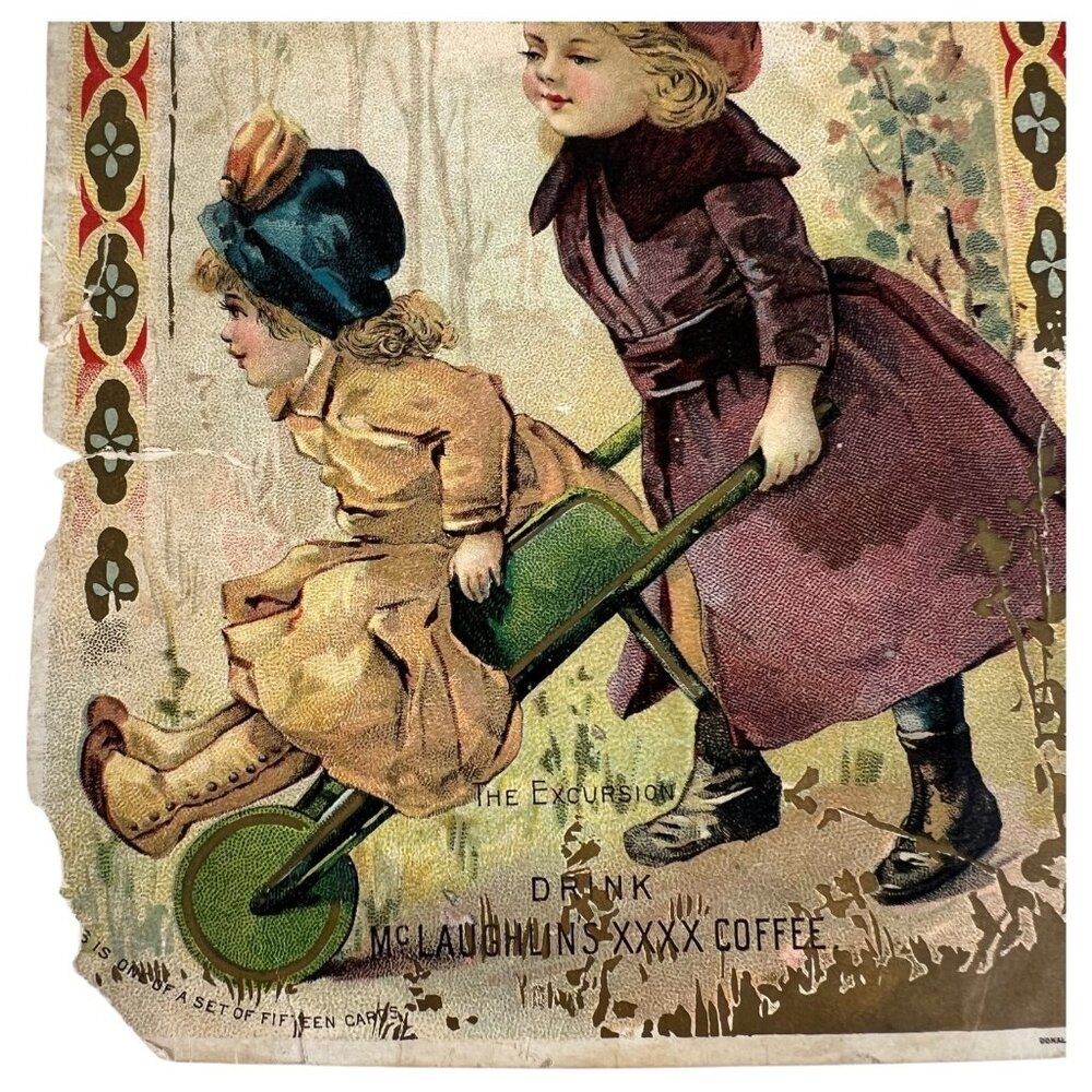 McLaughlins XXXX Coffee Advertising Print Card The Excursion Donaldson Brothers - Picture 3 of 7